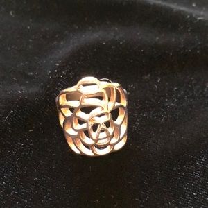 Rose gold tone open design